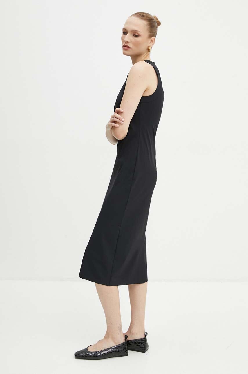 Сукня Max Mara Leisure колір чорний midi облягаюча 2426626027600
