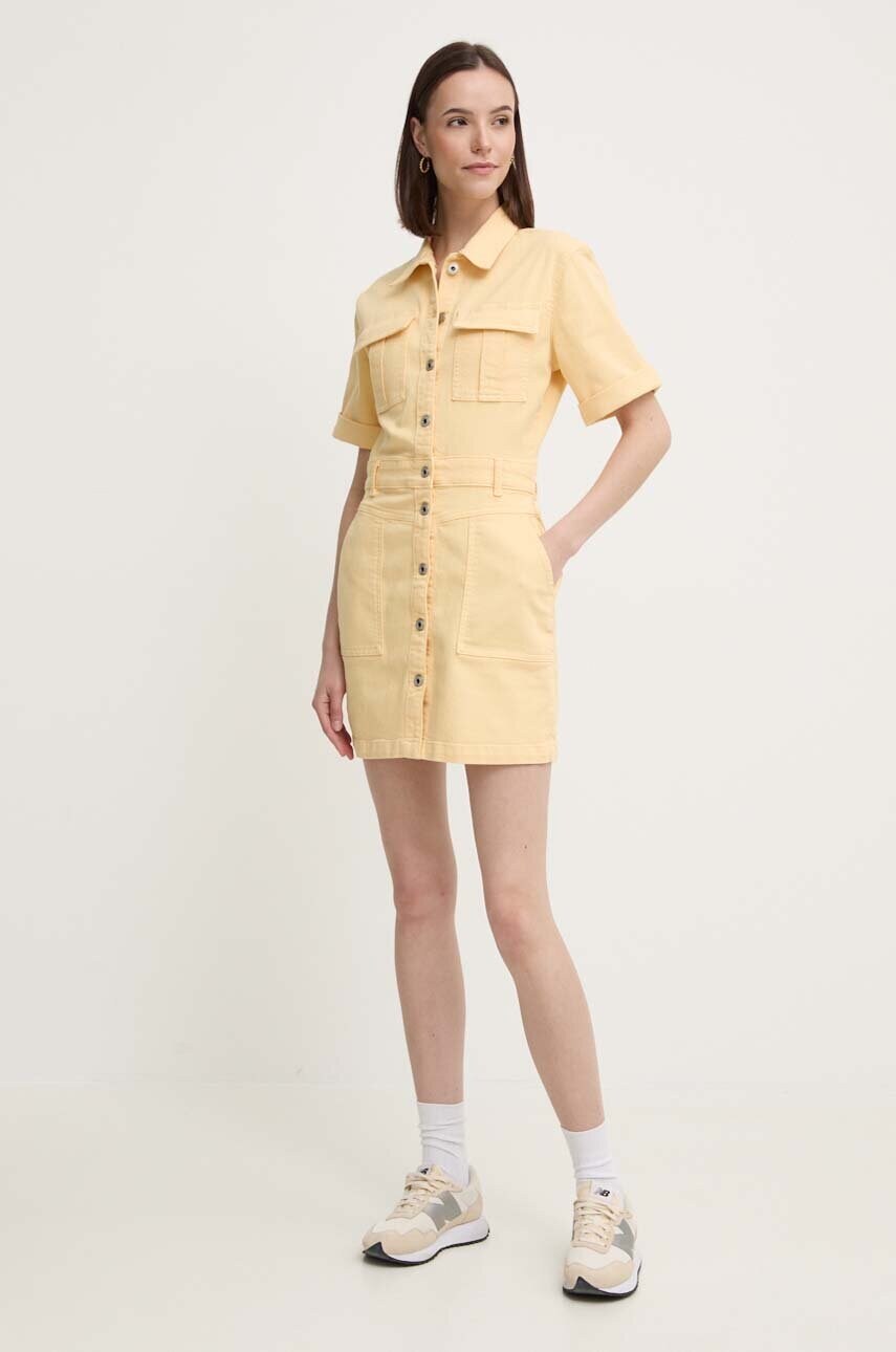 Джинсова сукня Pepe Jeans JILL колір жовтий mini пряма PL953577