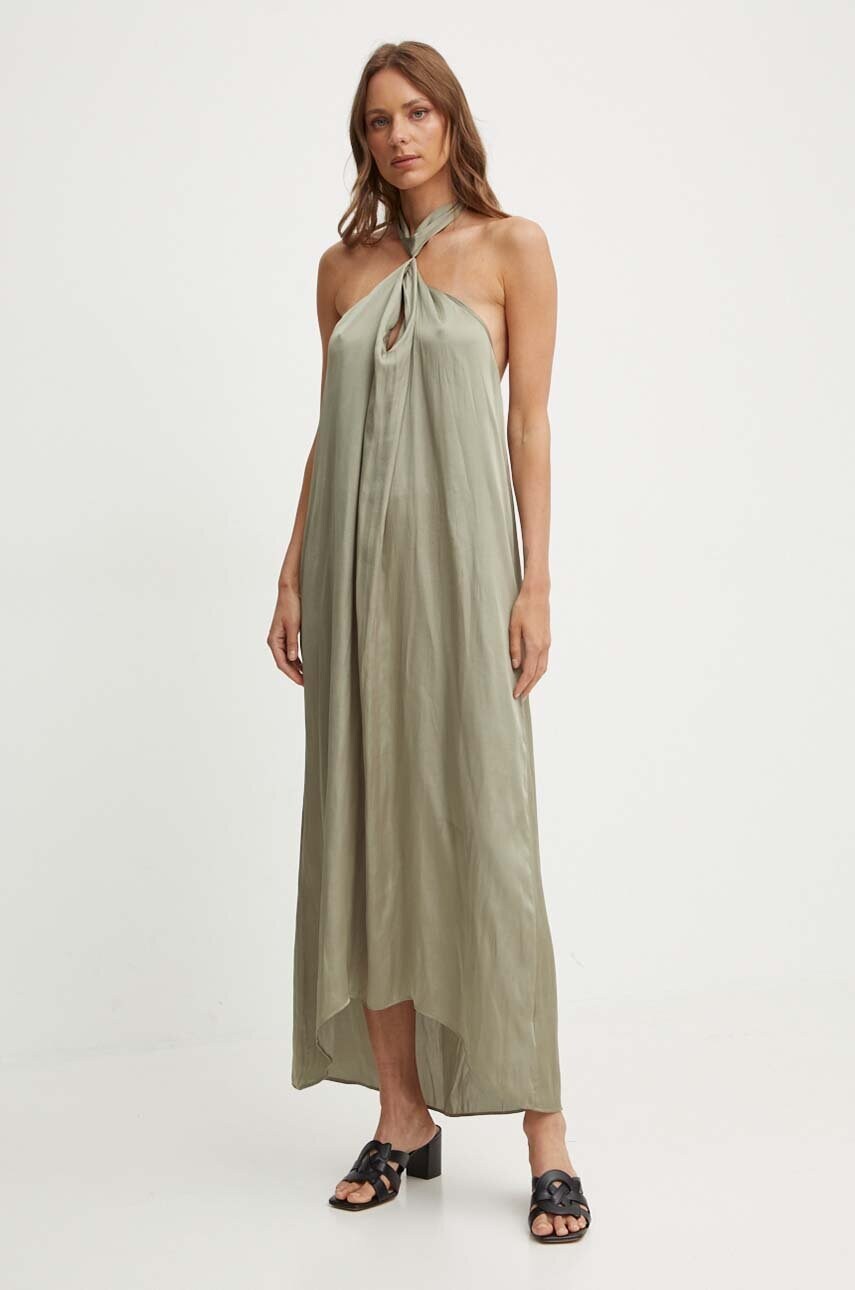 Сукня Pepe Jeans LILIANA колір зелений midi розкльошена PL953578