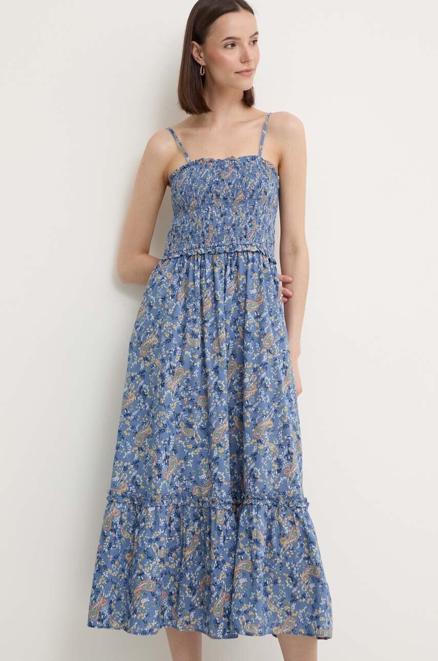 Бавовняна сукня Pepe Jeans MARIELA midi розкльошена PL953582