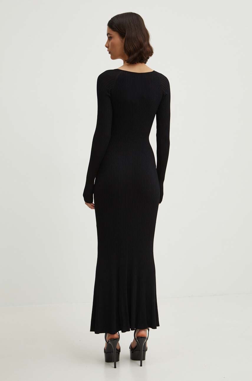 Сукня Moschino Jeans колір чорний maxi облягаюча 0486.8205