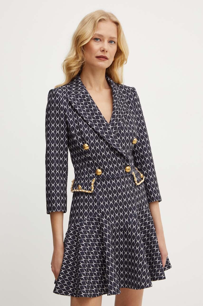 Сукня Elisabetta Franchi колір чорний mini розкльошена ABS1846E2