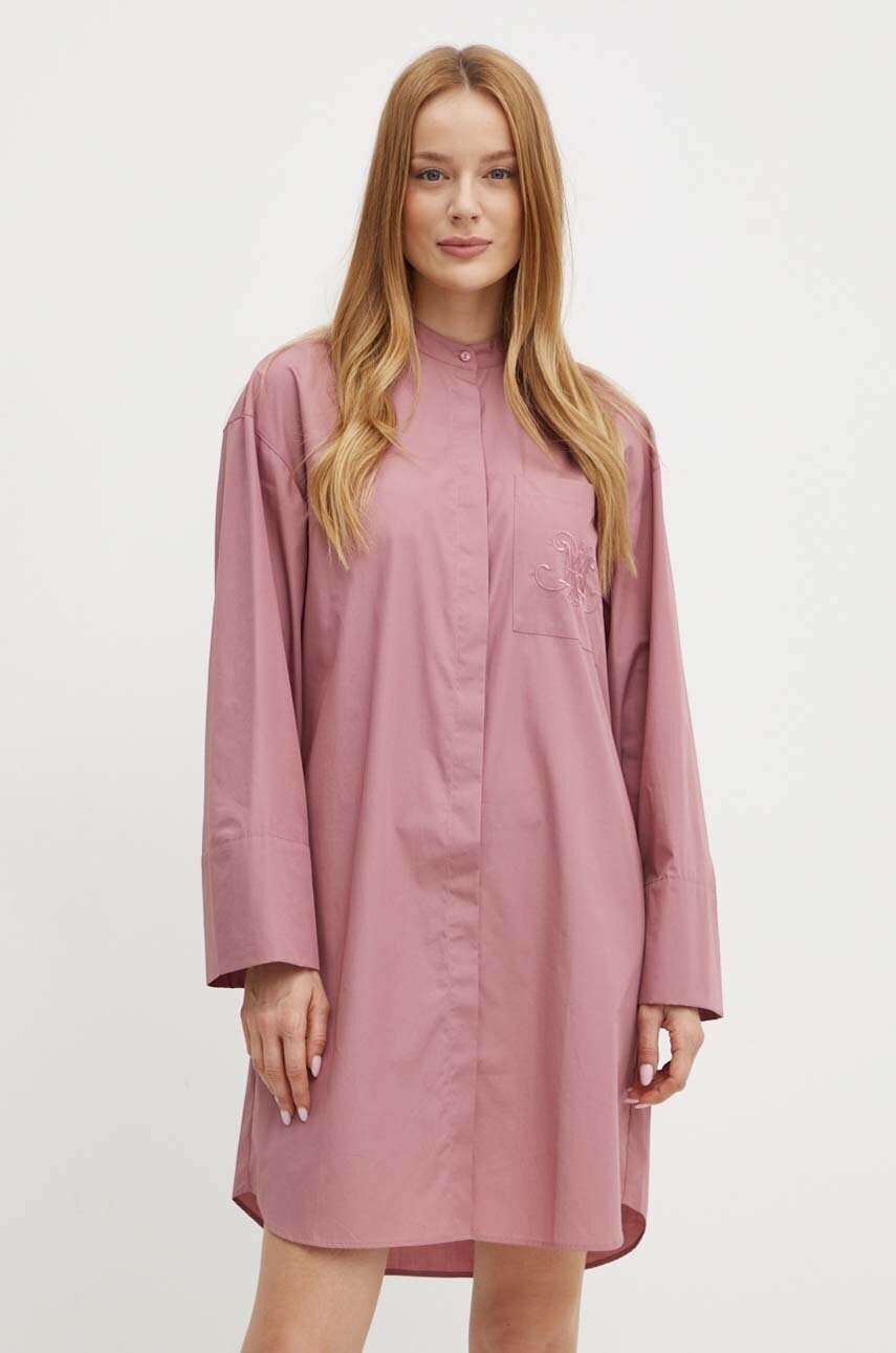 Бавовняна сукня MAX&Co. колір рожевий mini oversize 2426226031200
