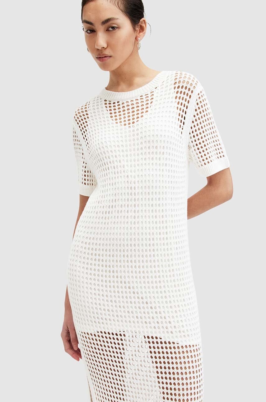 Сукня AllSaints PALOMA TEE колір білий maxi пряма W141DA