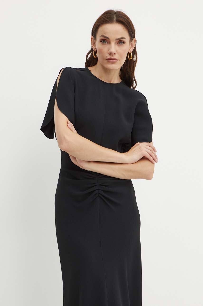 Сукня Victoria Beckham колір чорний maxi розкльошена 1124WDR005227A