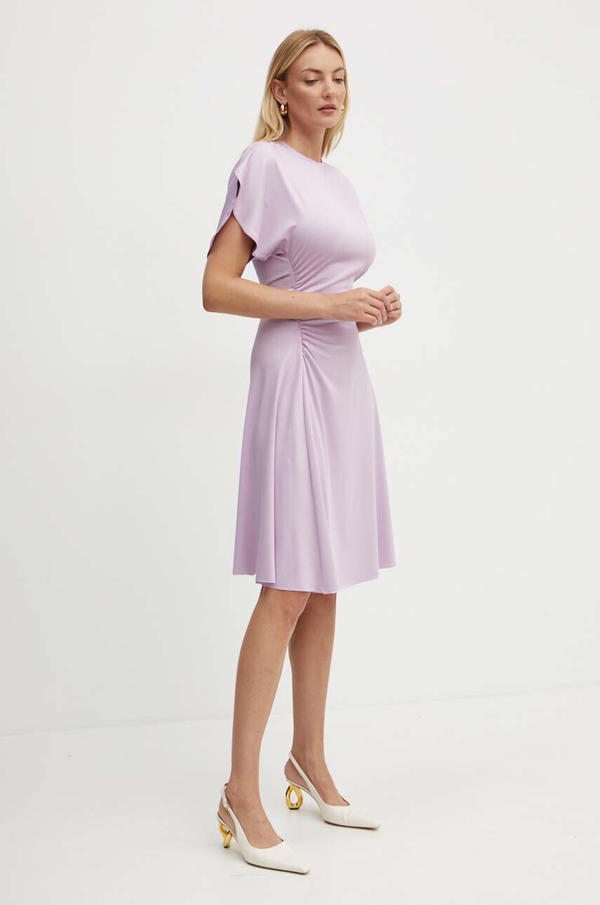 Сукня Victoria Beckham колір фіолетовий mini розкльошена 1324JDR005611A