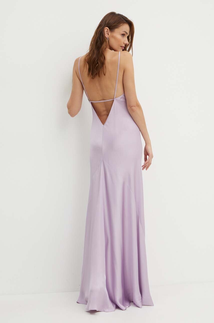 Сукня Victoria Beckham колір рожевий maxi розкльошена 1324WDR005234A