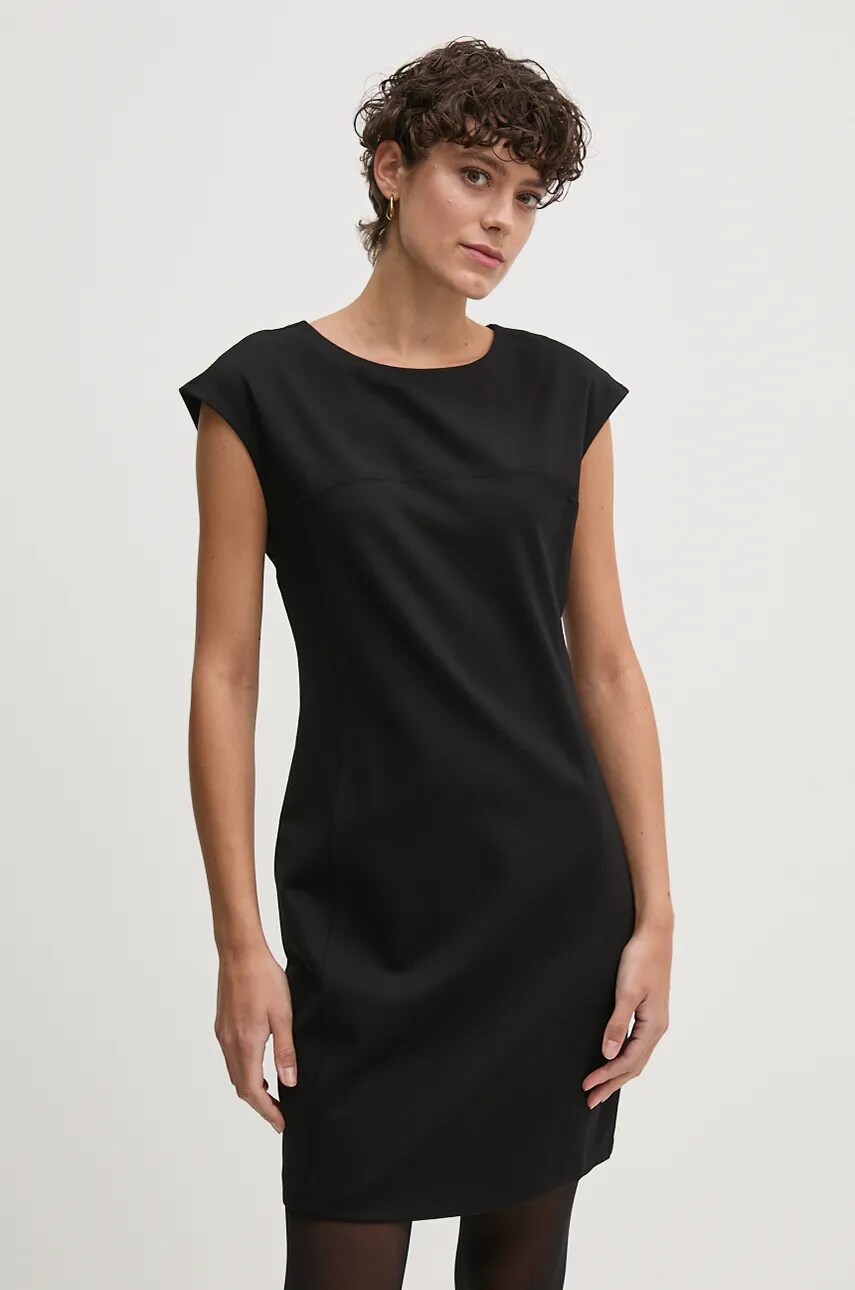 Сукня United Colors of Benetton колір чорний mini пряма 47CKDV0A2