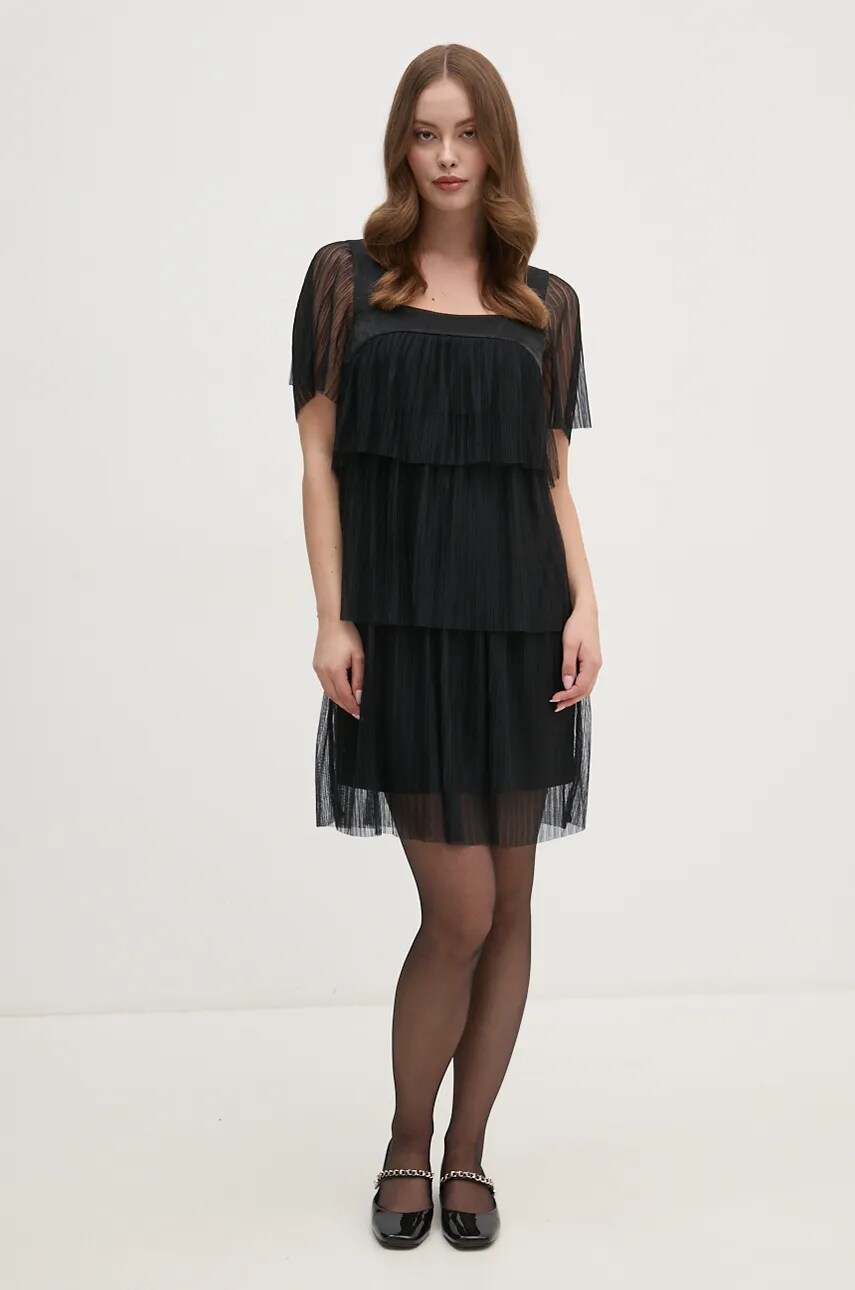 Сукня Dkny колір чорний mini пряма P4GD6XPH