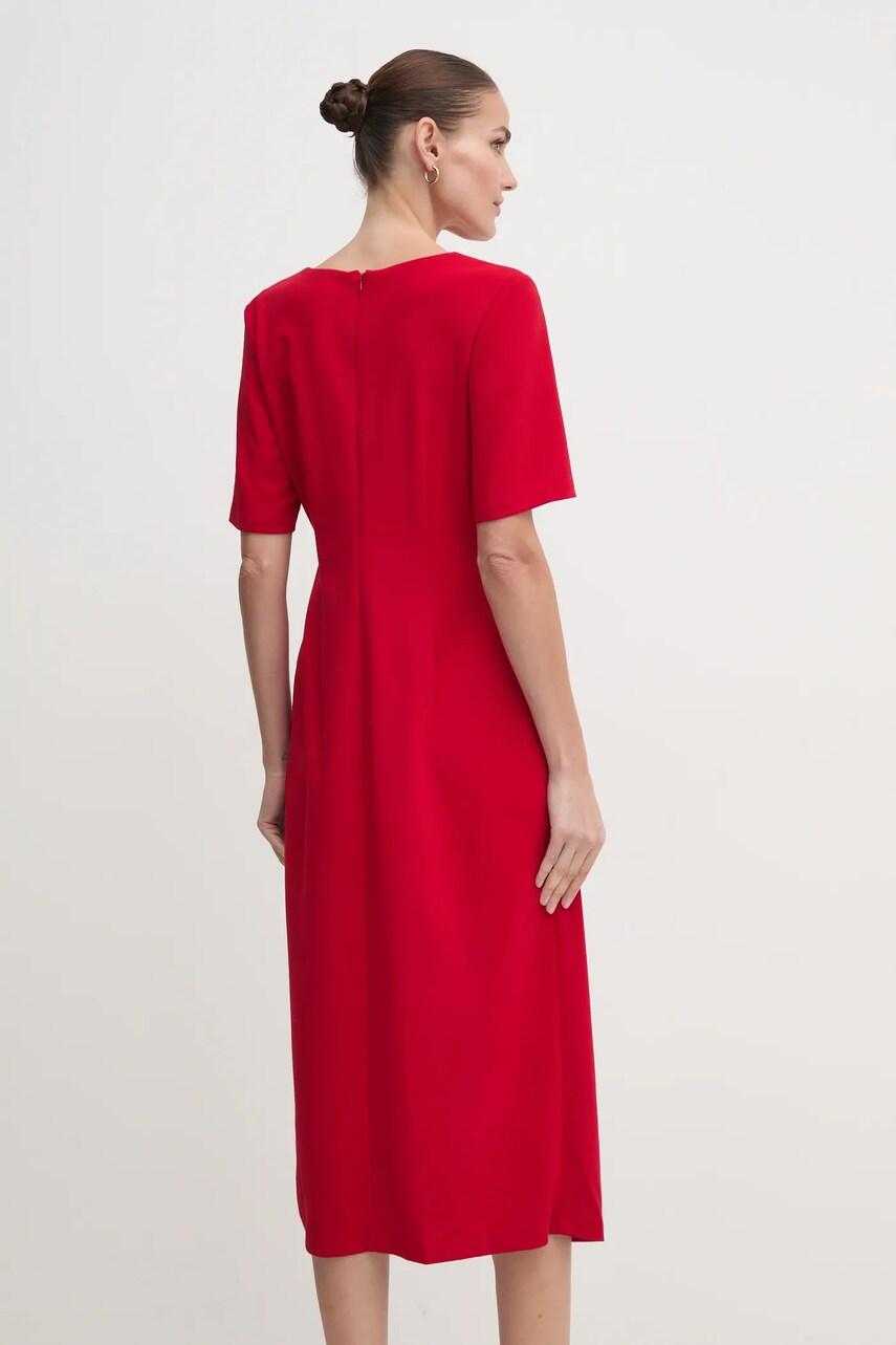Сукня Dkny колір червоний midi розкльошена DD4H1B66