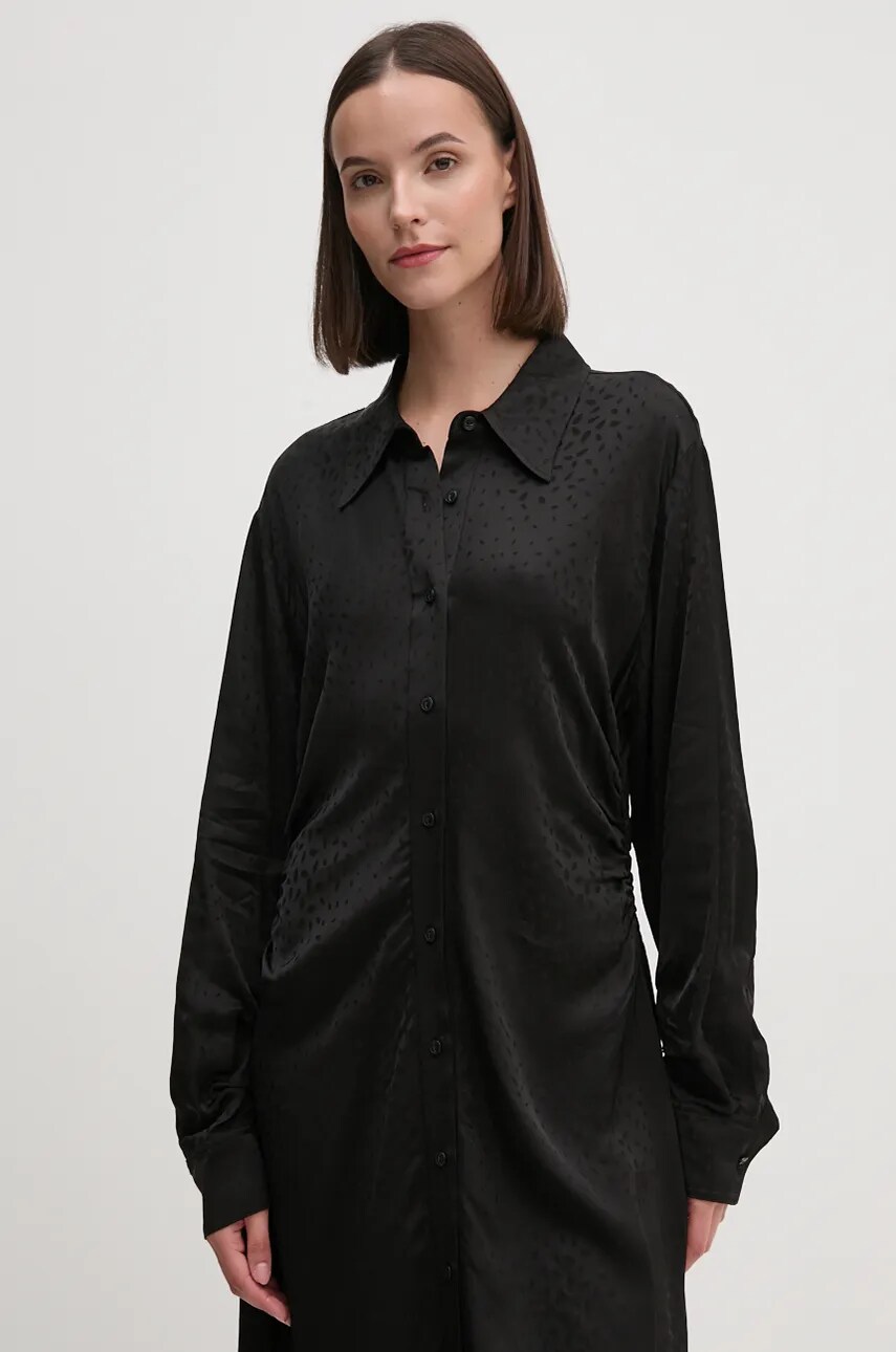 Сукня Dkny колір чорний mini розкльошена D2G4A100
