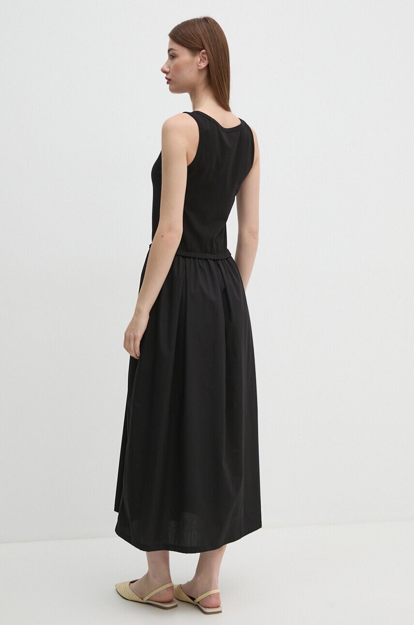 Сукня United Colors of Benetton колір чорний maxi розкльошена 4VLDDV0AS