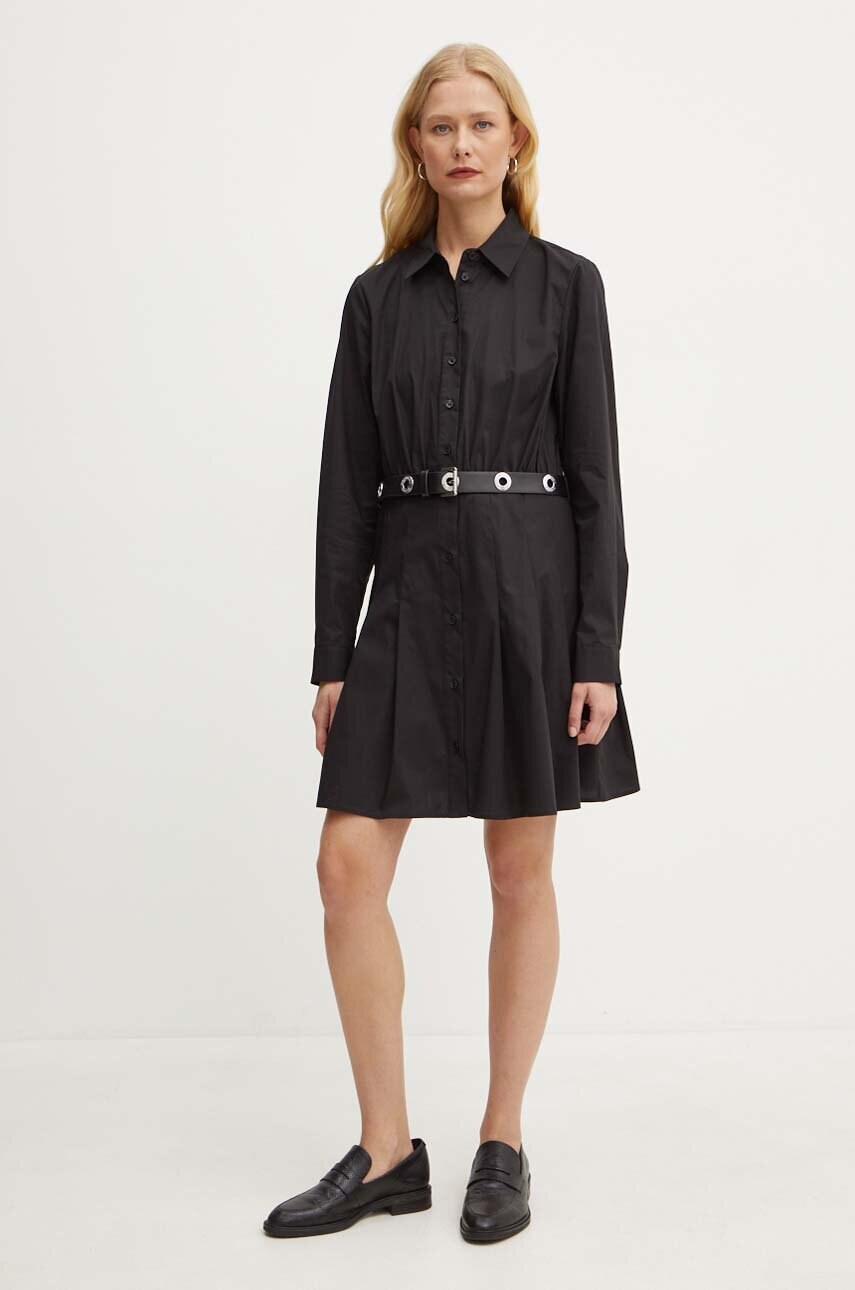 Сукня MICHAEL Michael Kors колір чорний mini розкльошена MS48282F4C