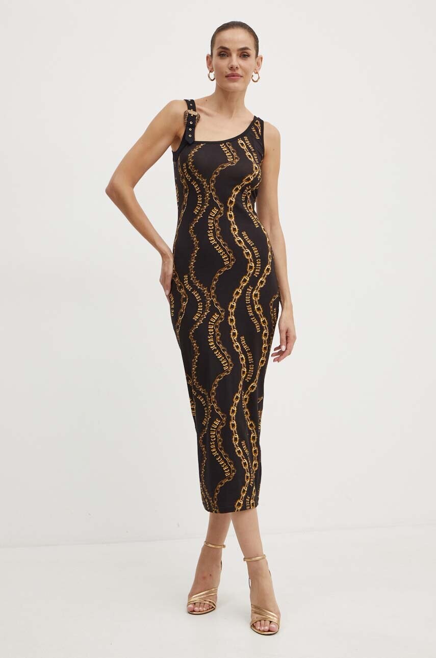 Сукня Versace Jeans Couture колір чорний maxi облягаюча 77HAO978 JS423