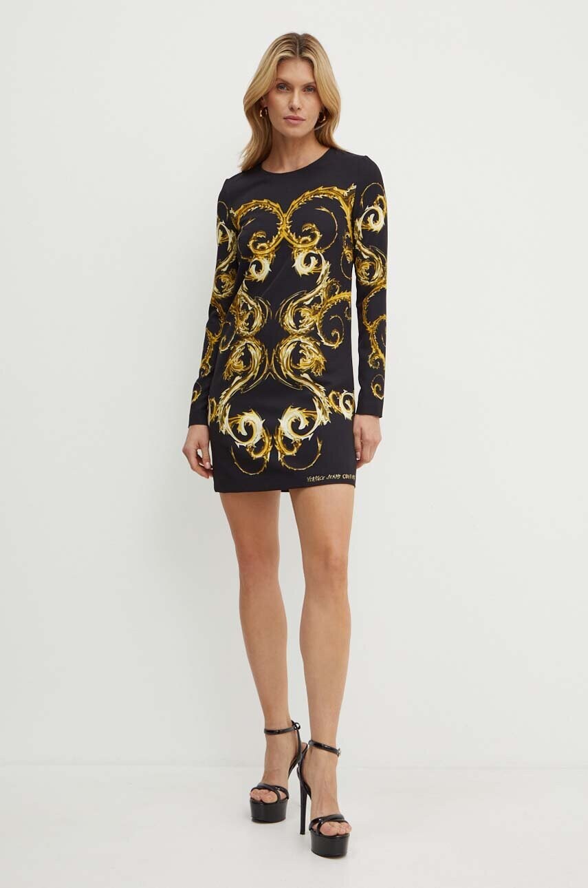 Сукня Versace Jeans Couture колір чорний mini пряма 77HAO9P1 NS539