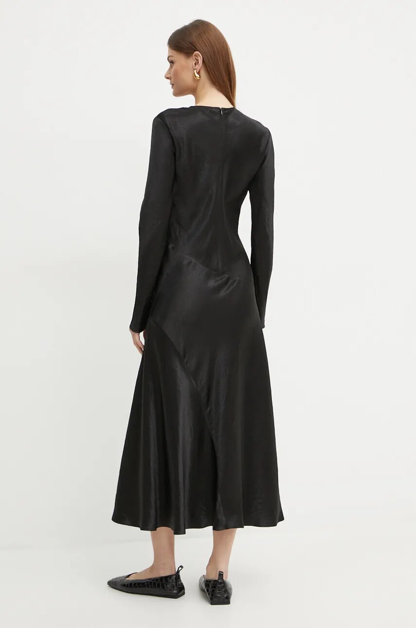 Сукня Max Mara Leisure колір чорний maxi розкльошена 2426226018600