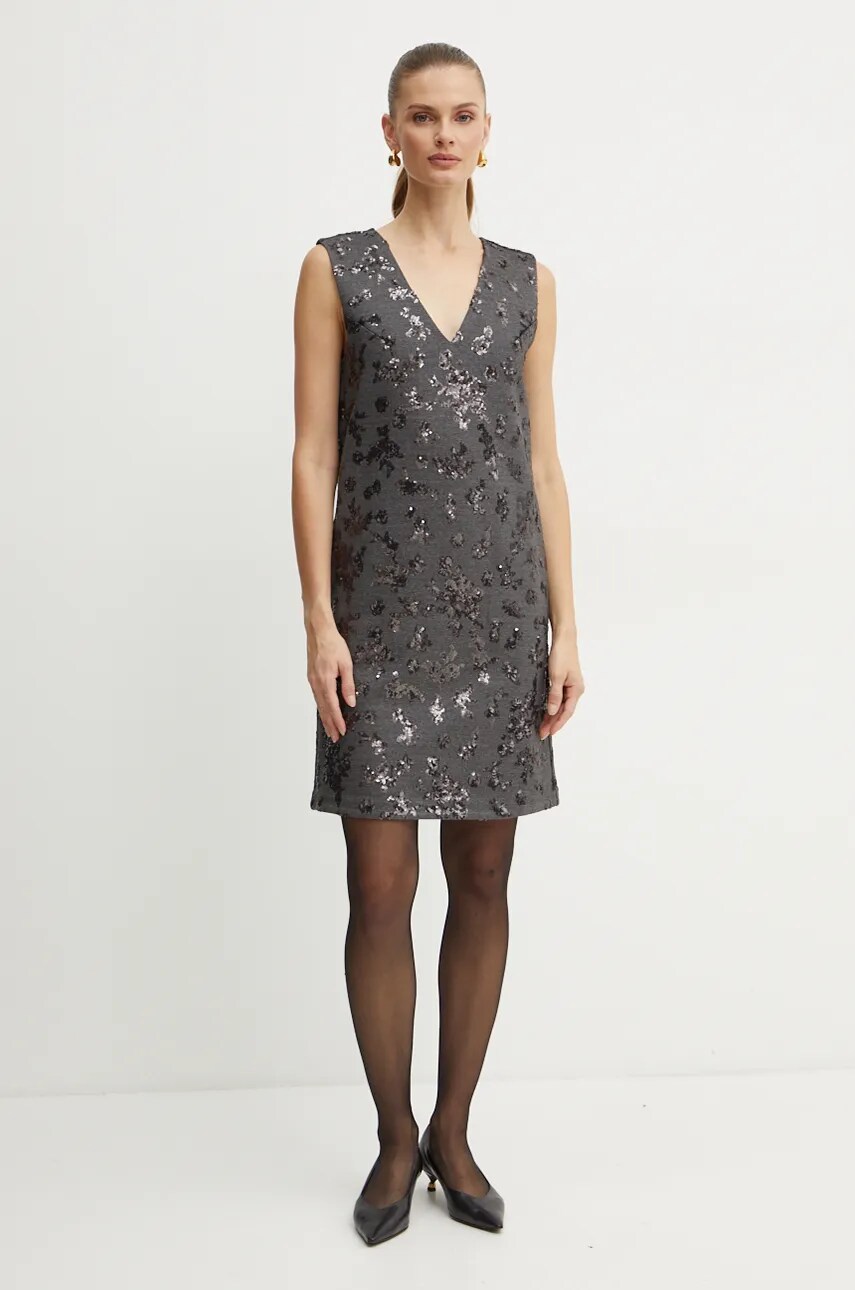 Сукня Weekend Max Mara колір сірий mini пряма 2425626022600