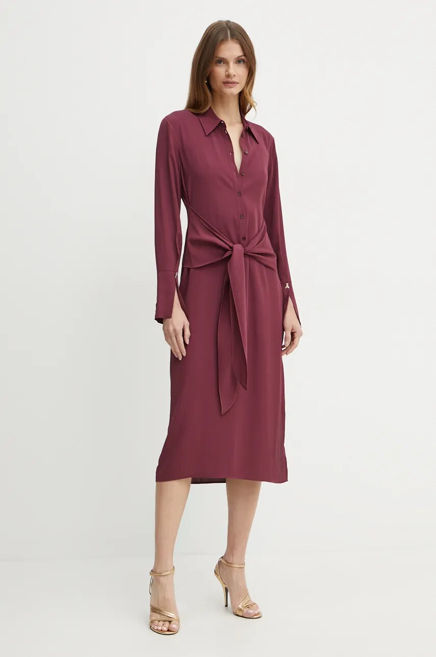 Сукня Patrizia Pepe колір бордовий midi пряма 2A2842 A509