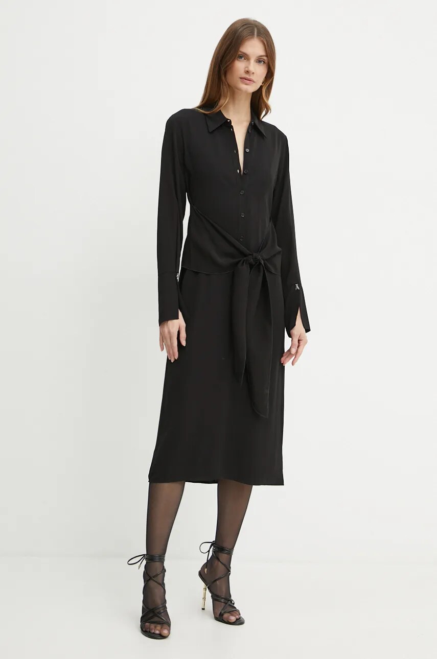 Сукня Patrizia Pepe колір чорний midi пряма 2A2842 A509