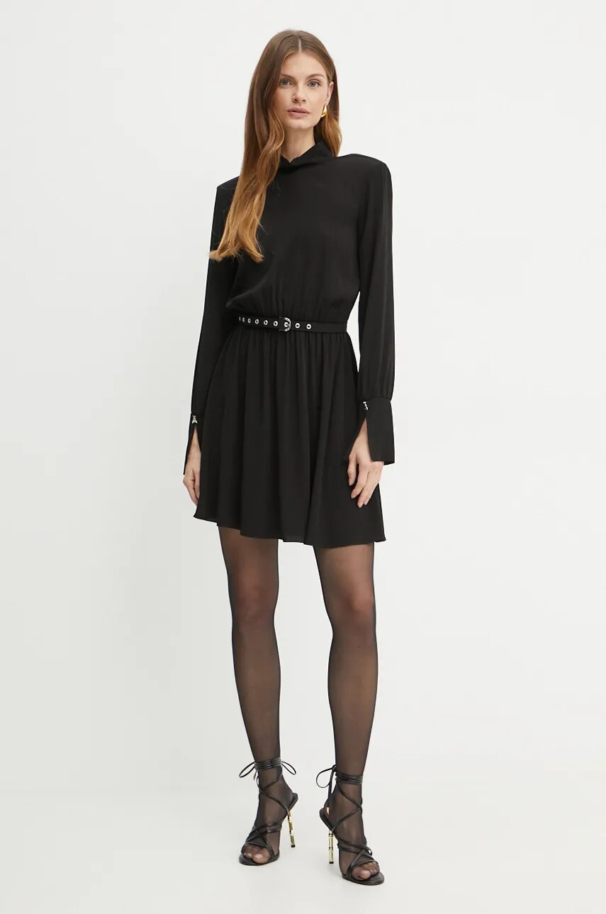Сукня Patrizia Pepe колір чорний mini розкльошена 2A2844 A509