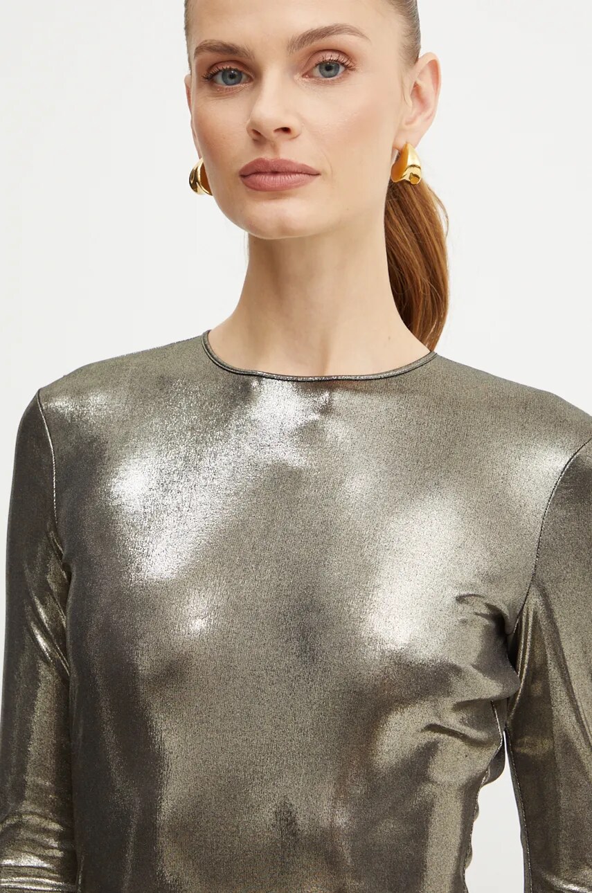 Сукня Patrizia Pepe колір золотий midi пряма 2A2856 J242