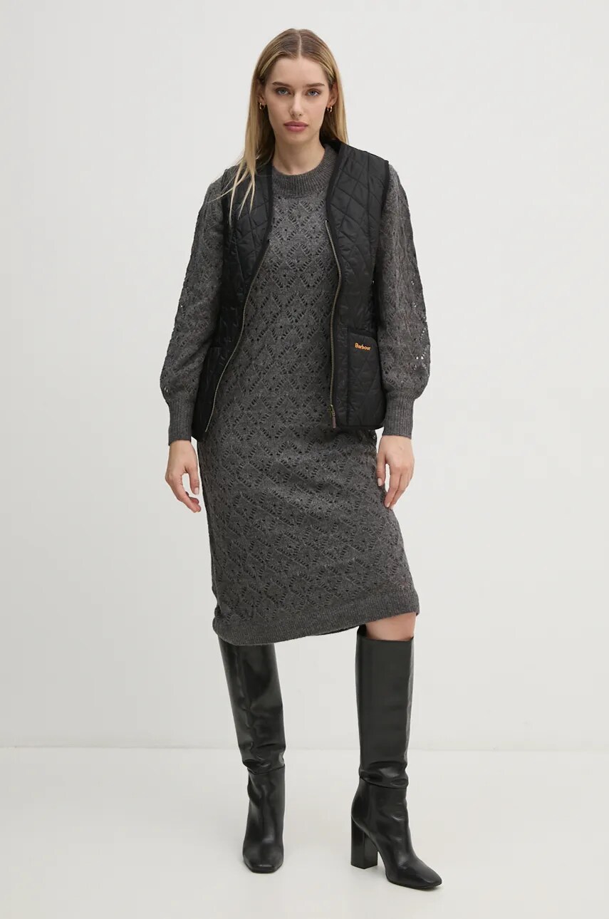 Сукня Pepe Jeans HAILEY DRESS колір сірий midi пряма PL953588