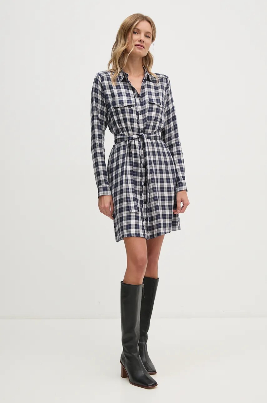 Сукня Pepe Jeans POLYS колір синій mini пряма PL953606
