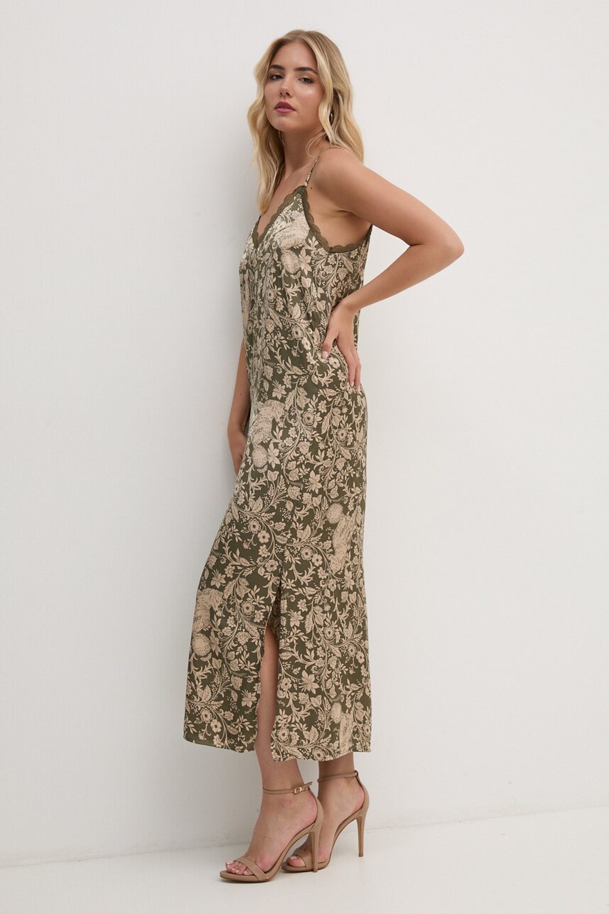 Сукня Pepe Jeans PETALY колір зелений maxi пряма PL953620