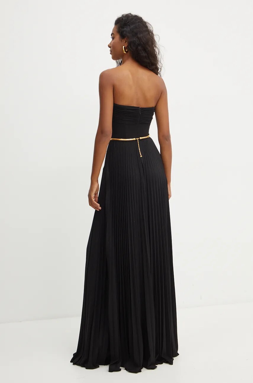 Сукня Elisabetta Franchi колір чорний maxi розкльошена AB62847E2