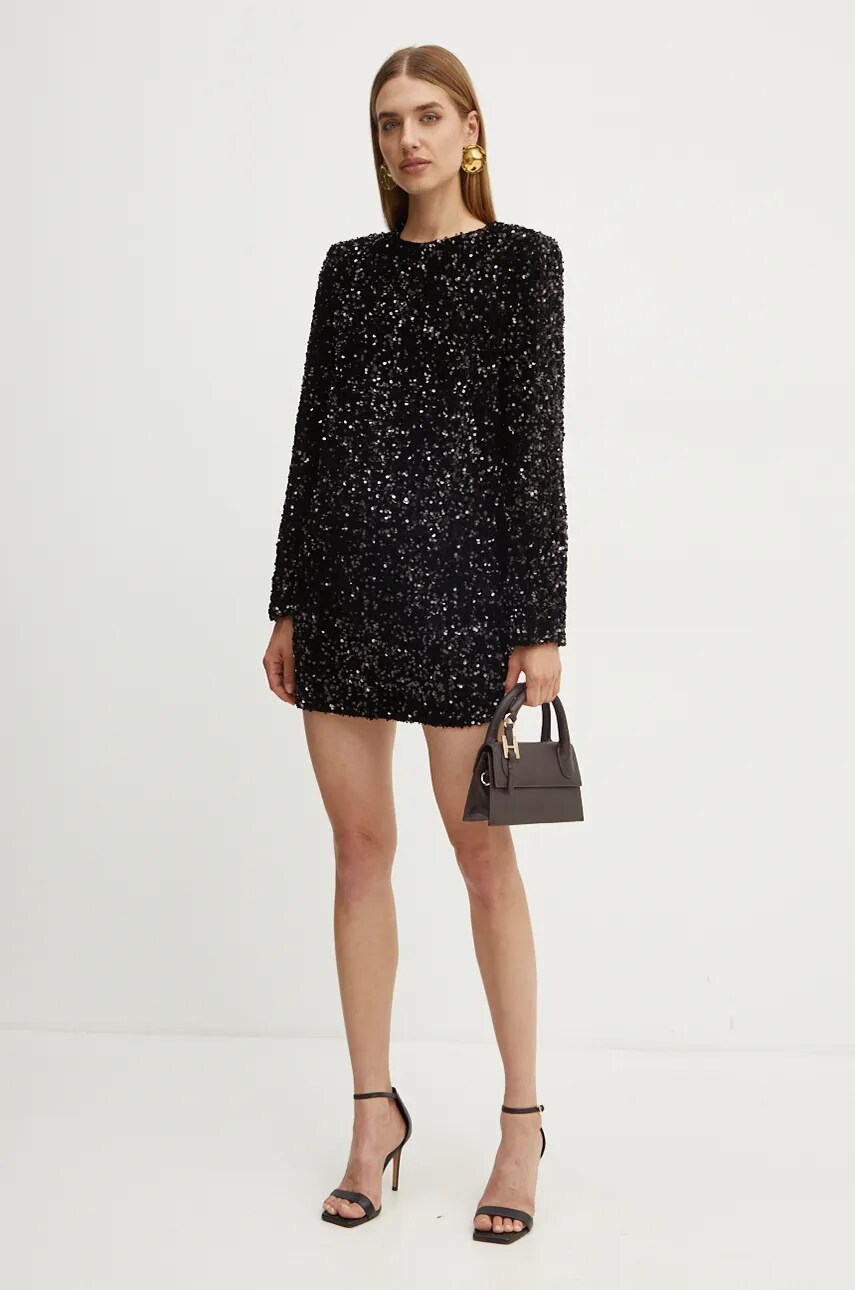 Сукня Elisabetta Franchi колір чорний mini пряма AB70347E2