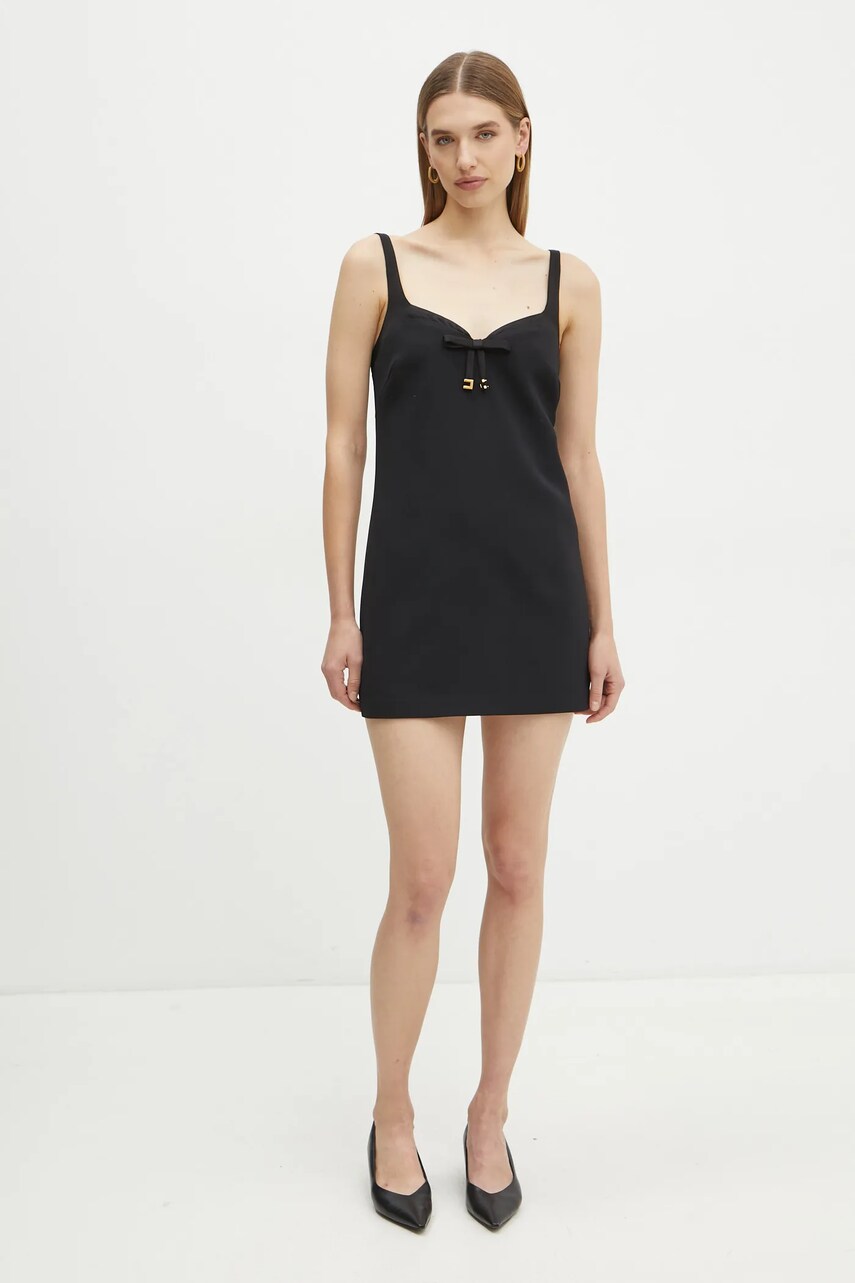 Сукня Elisabetta Franchi колір чорний mini облягаюча AB73547E2