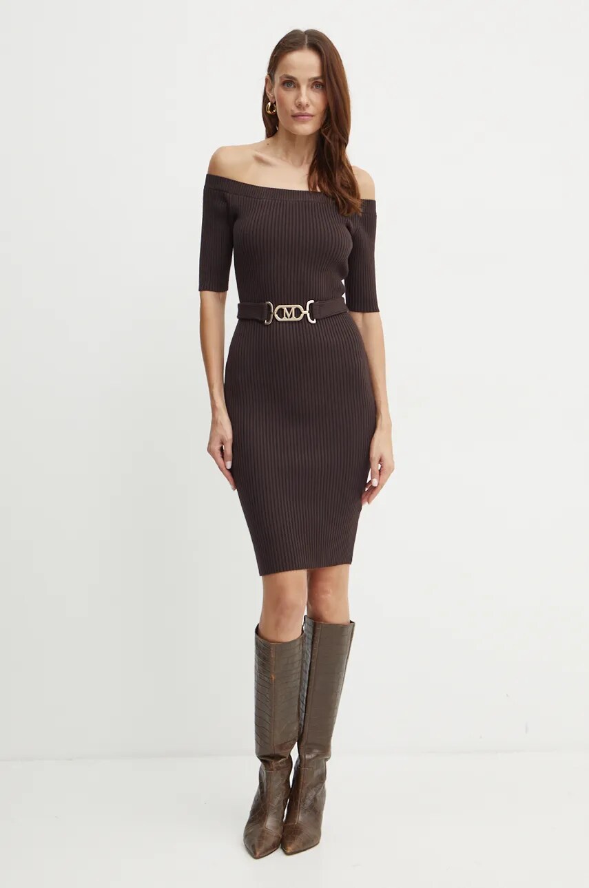 Сукня Marciano Guess CHO колір коричневий mini облягаюча 4BGK08 5618Z