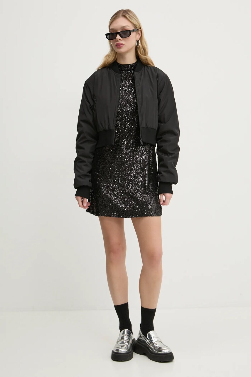Сукня Superdry колір чорний mini пряма W8011720A-B4A