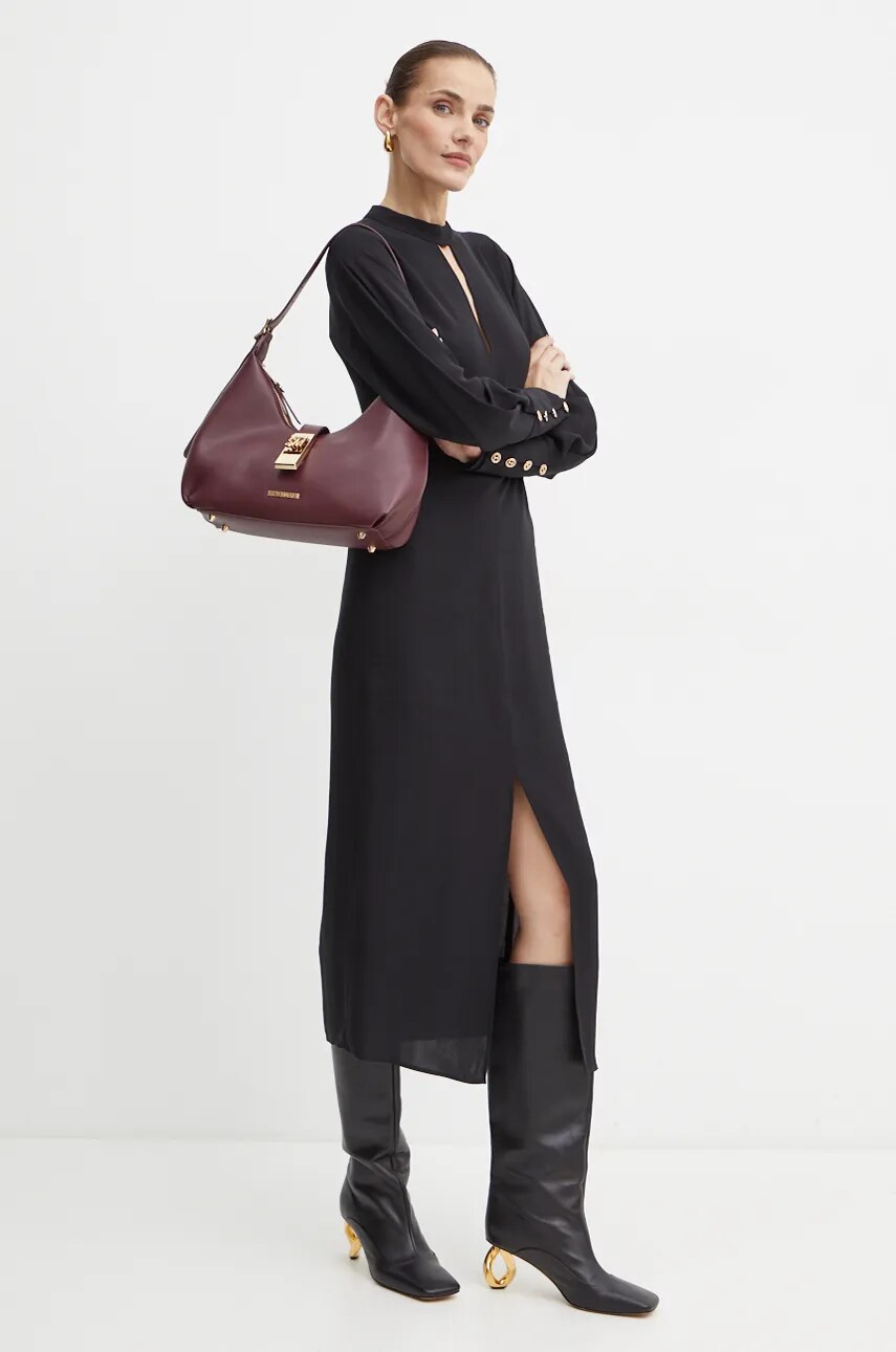 Сукня Twinset колір чорний maxi пряма 242TT2321