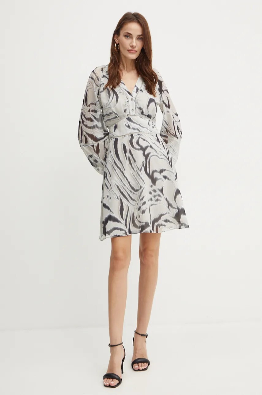 Сукня Guess YVETTE колір бежевий mini розкльошена W4BK29 WDW82