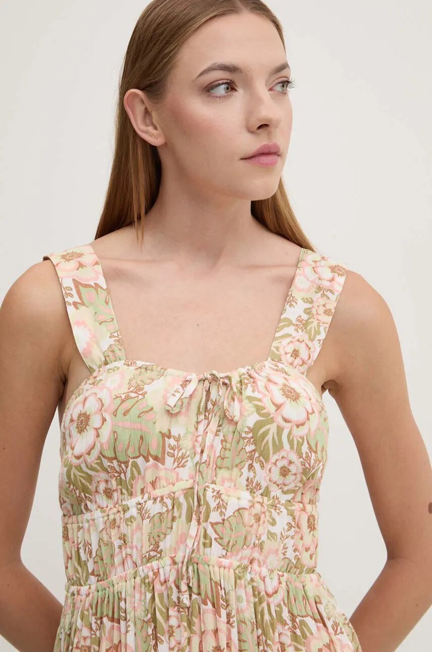 Сукня Roxy Paradise Winds колір зелений maxi розкльошена ERJWD03803