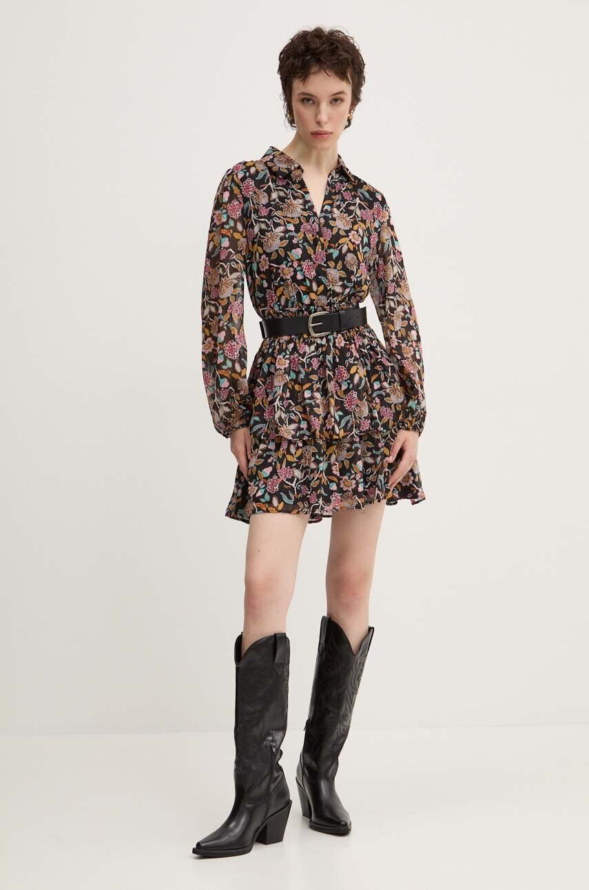 Сукня Desigual SANDALO колір чорний mini розкльошена 24WWVW68