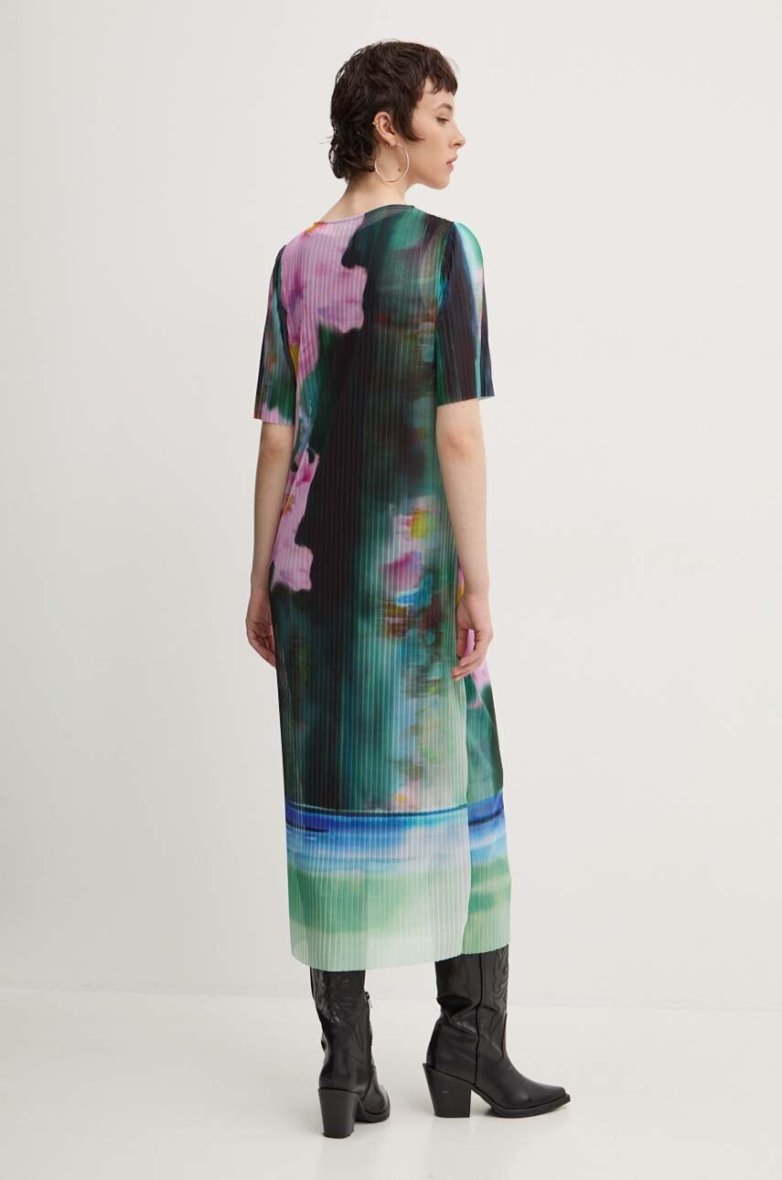 Сукня Desigual GARAZI колір зелений midi пряма 24WWVK78