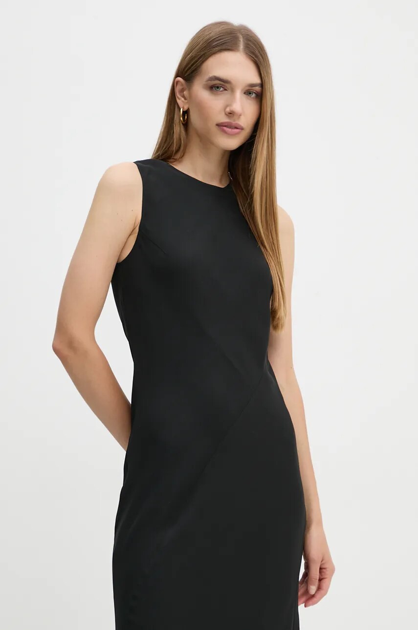 Сукня Calvin Klein колір чорний maxi розкльошена K20K207689