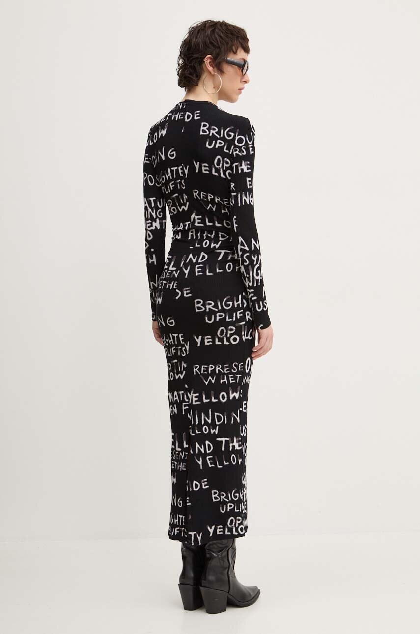 Сукня Desigual HESIAN колір чорний midi облягаюча 24WWVK45