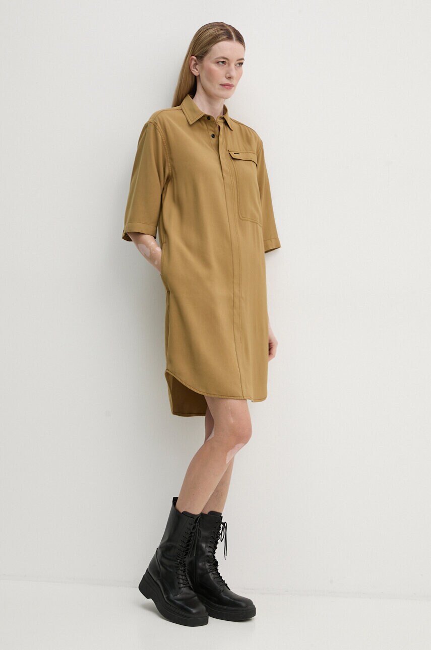 Сукня G-Star Raw колір бежевий mini oversize D25245-D714