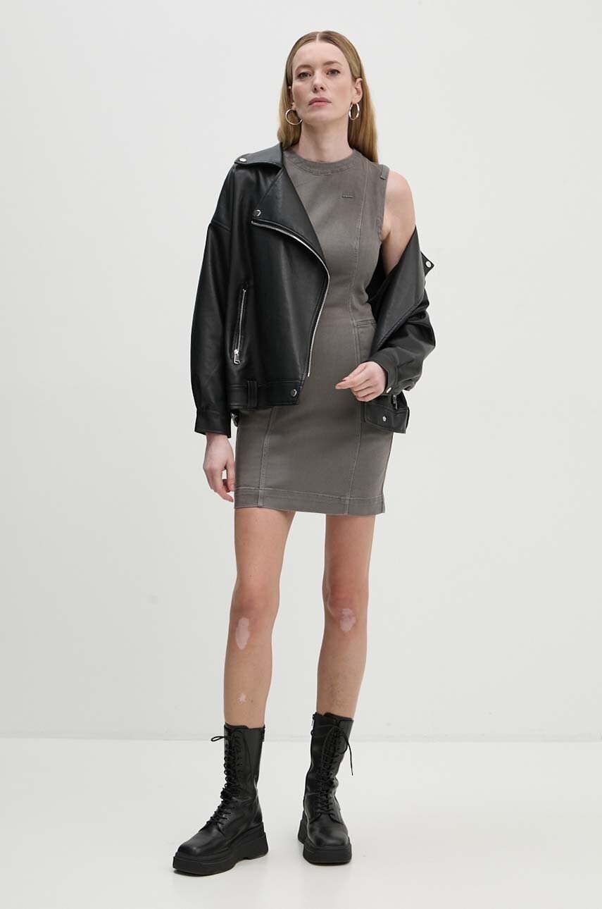 Сукня G-Star Raw колір сірий mini пряма D25249-D730