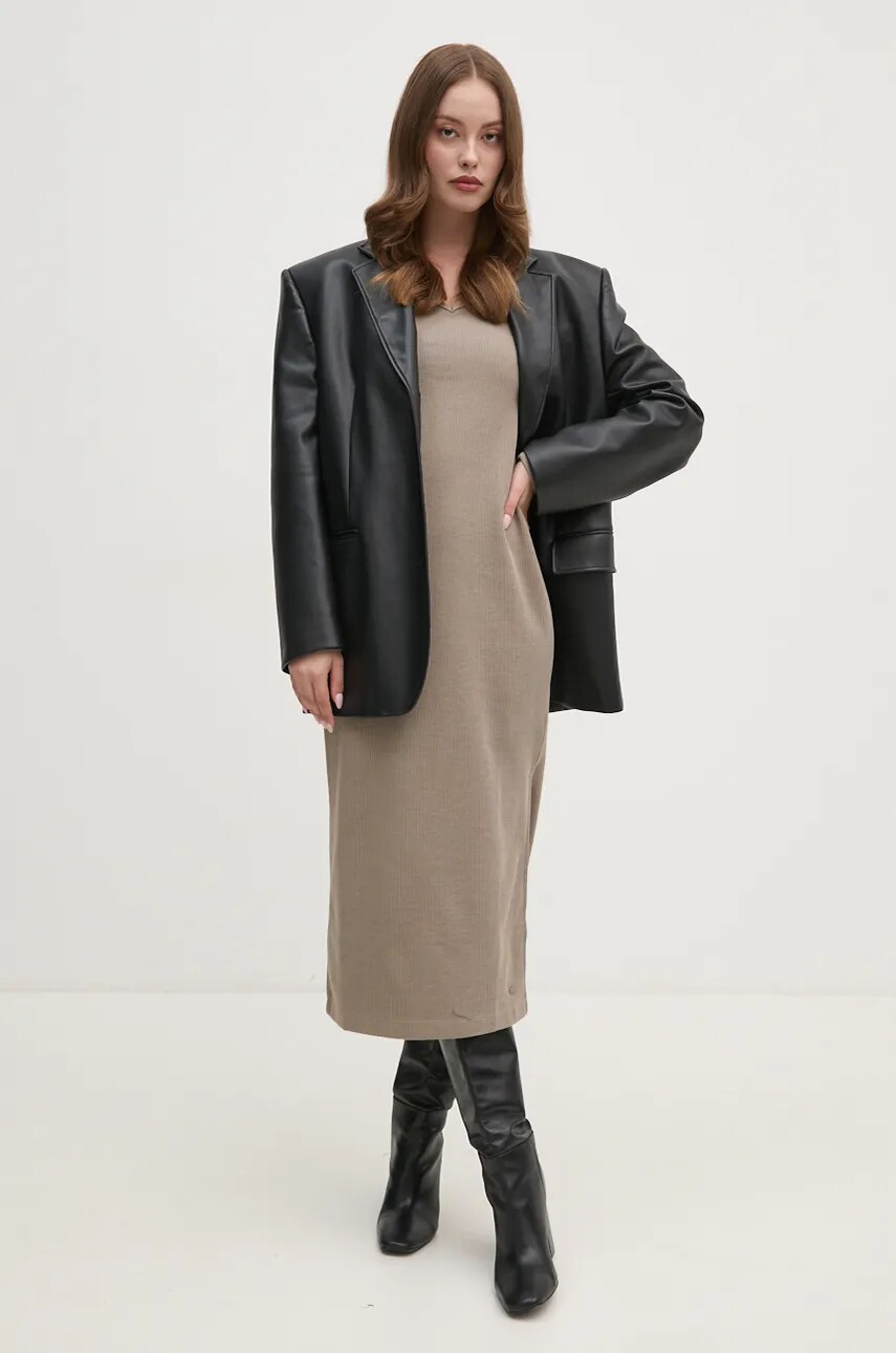 Сукня Calvin Klein Jeans колір зелений midi облягаюча J20J224165