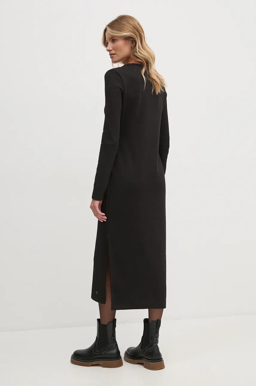 Сукня Calvin Klein Jeans колір чорний midi облягаюча J20J224165