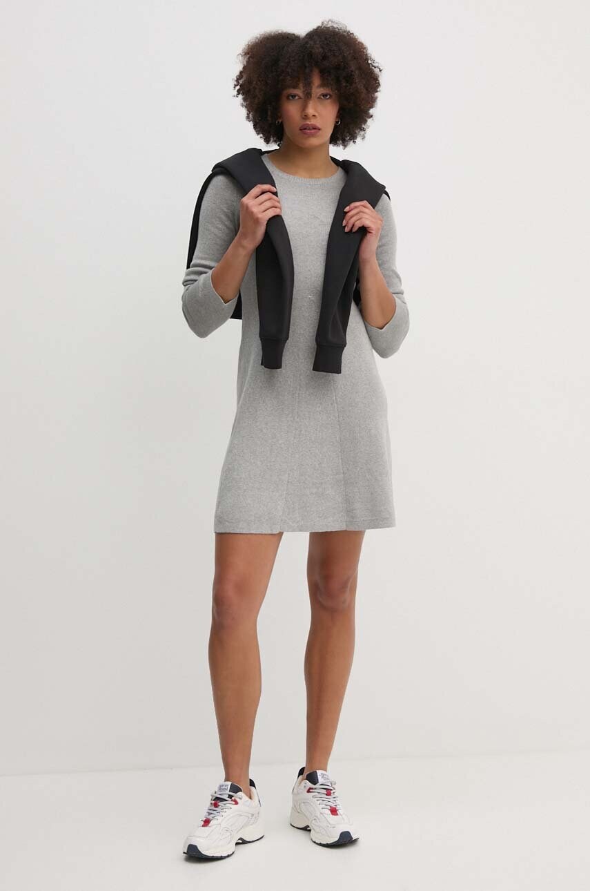 Бавовняна сукня Calvin Klein Jeans колір сірий mini розкльошена J20J224156