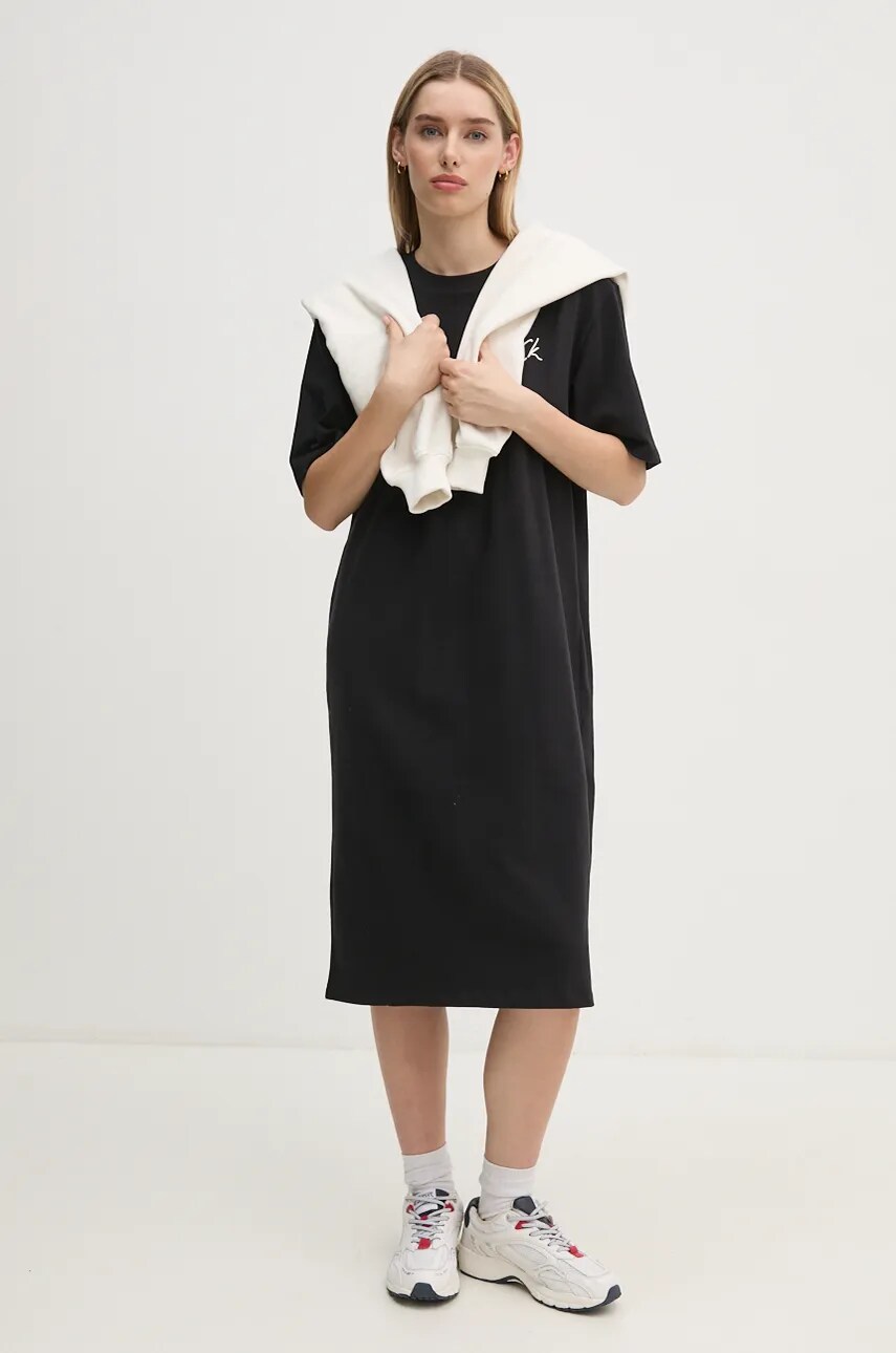 Бавовняна сукня Calvin Klein Jeans колір чорний mini oversize J20J224160