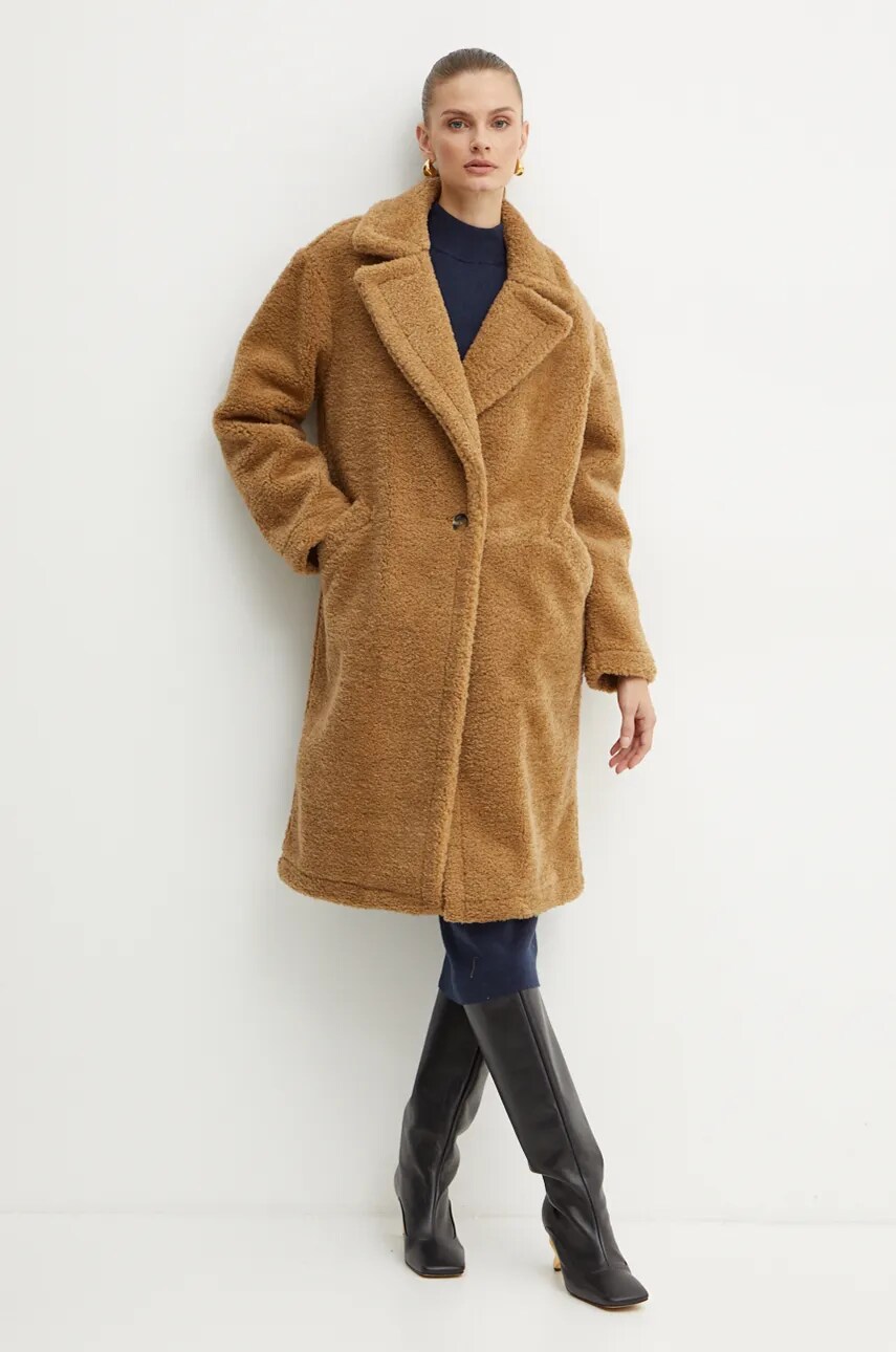Вовняна сукня MICHAEL Michael Kors колір синій mini облягаюча MF482Q14VR