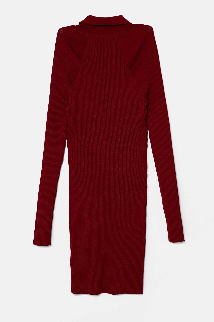 Сукня Tommy Jeans колір бордовий mini облягаюча DW0DW18734