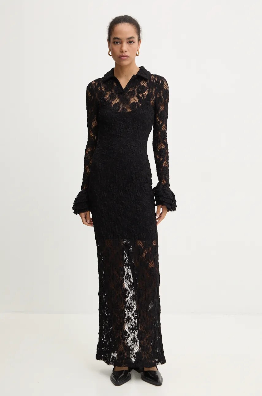 Купити Сукня MSGM колір чорний maxi облягаюча 3742MDA16.247624 – головне зображення