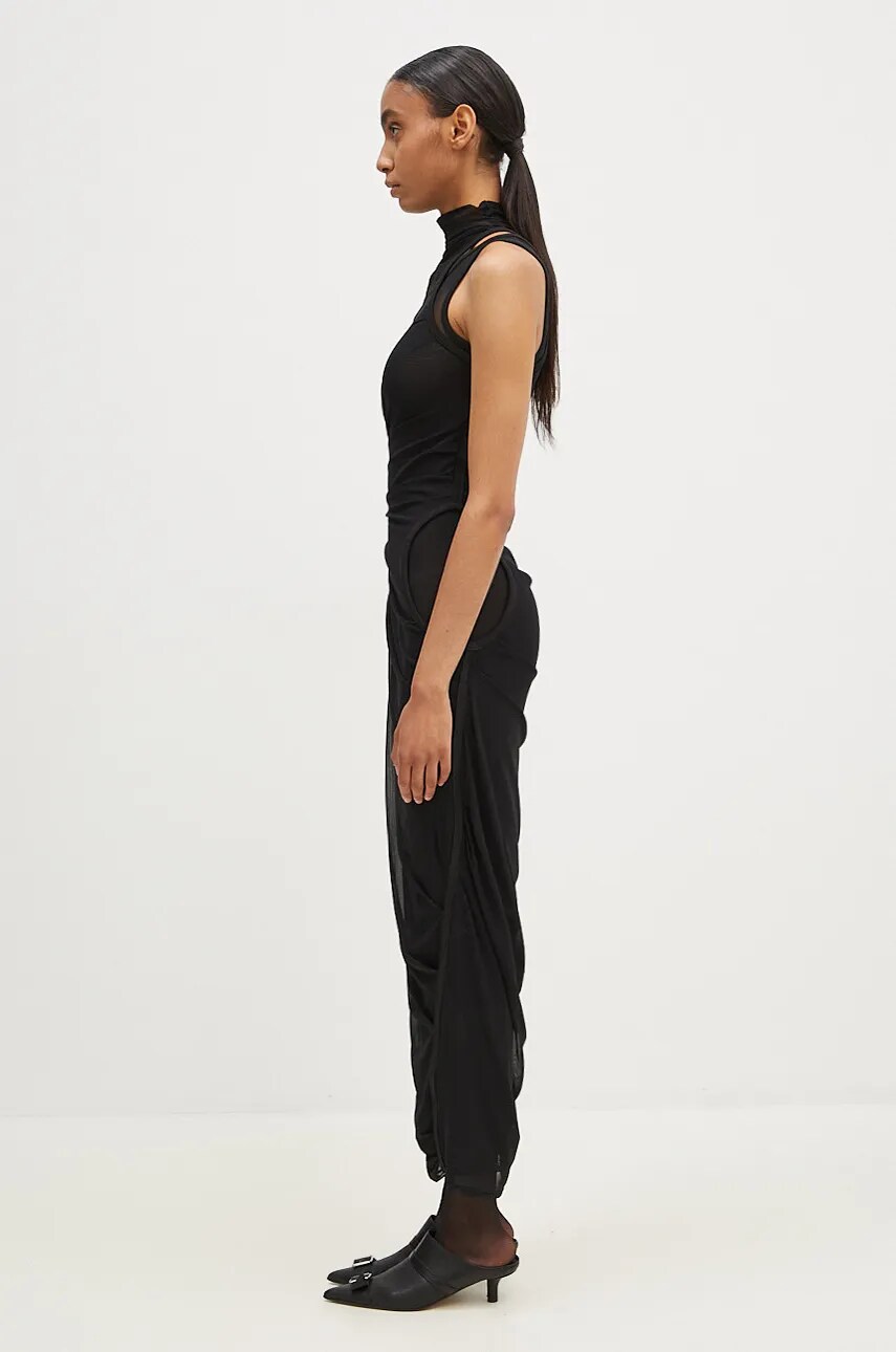 Сукня Coperni Mesh Dress колір чорний maxi облягаюча COPR107557